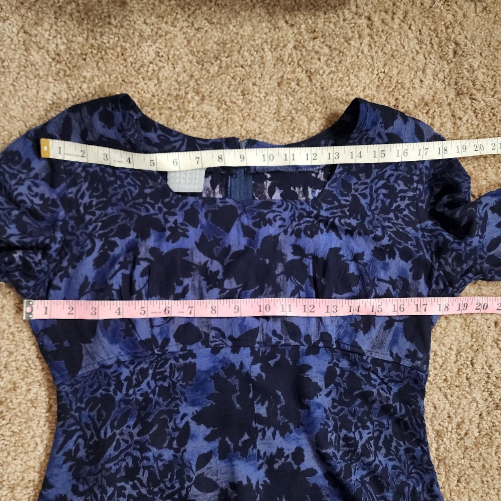 Rabbit Rabbit Rabbit Designs Blue Floral Vintage Dress - Picture 15 of 16